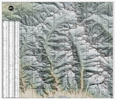 Wasatch Backcountry Map with Legend