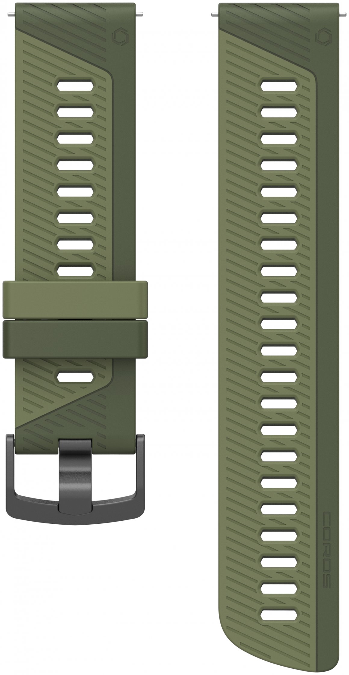 Coros Watch Accessories - 22mm Silicone Band, Green