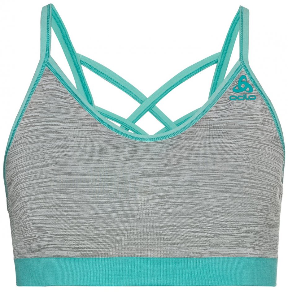 Brassière de Sport Odlo Women Sport Bra Seamless Medium Ceramicool Matte  Green Melange