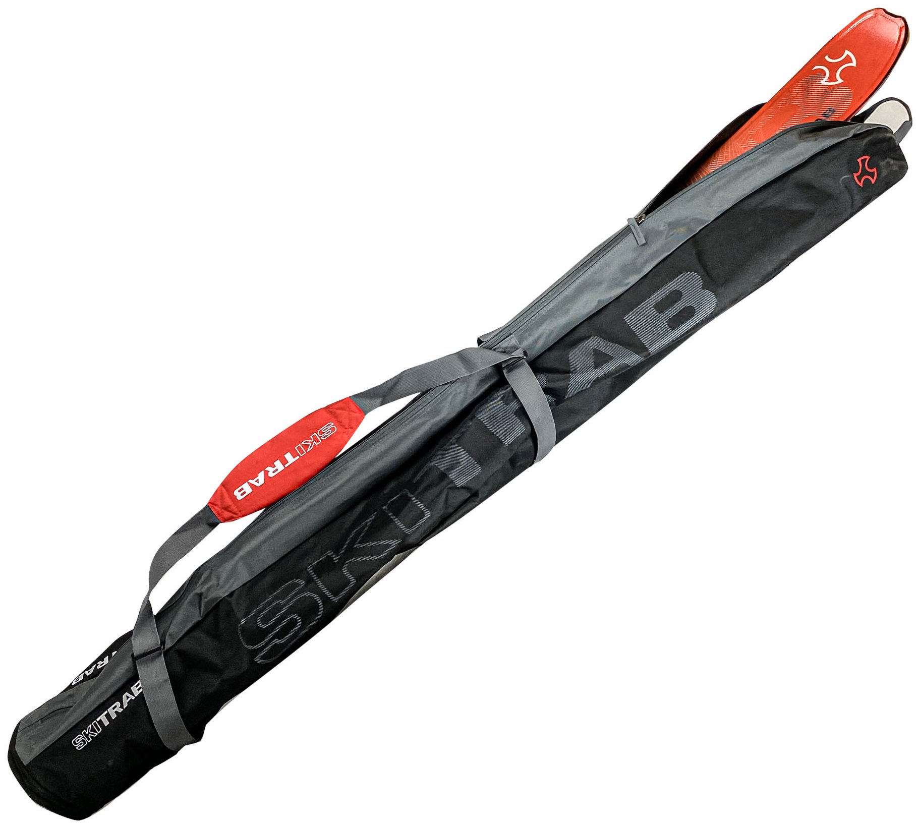 Housse à skis SKITRAB ATTIVO SKI BAG (Black red) - Alpinstore