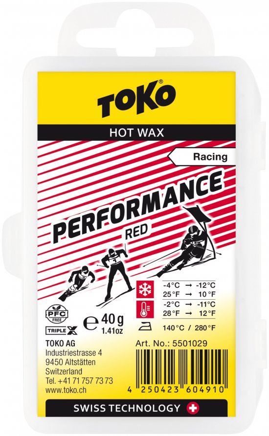 thumbnail image 2 of Toko Bulk Base Performance Hot Wax NF NonFluoro 960 G Red 2 of 13
